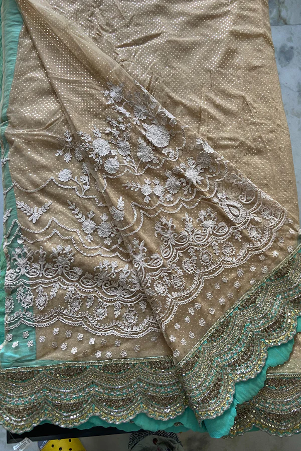 Sabyasachi embroidered georgette saree - Image 3