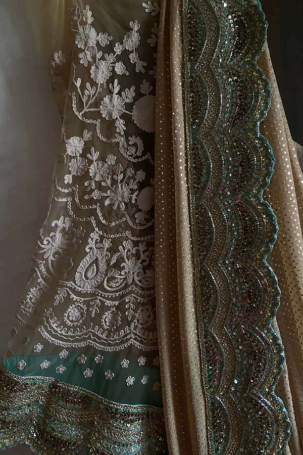 Sabyasachi embroidered georgette saree - Image 4