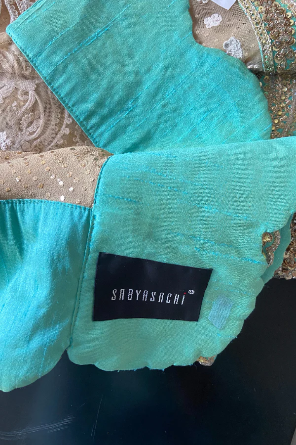 Sabyasachi embroidered georgette saree - Image 6