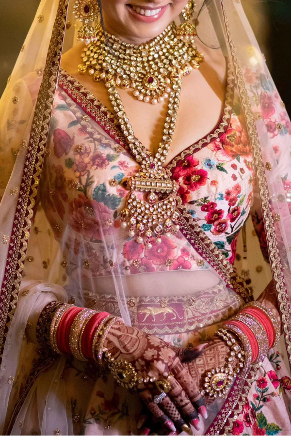 Sabyasachi Floral Embroidered Lehenga - Image 3