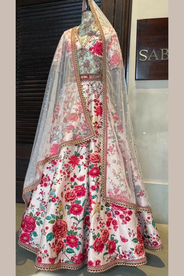Sabyasachi Floral Embroidered Lehenga - Image 6