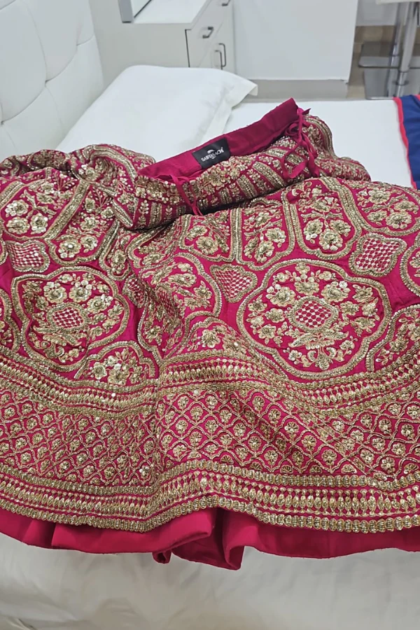 Sabyasachi Fuschia Pink bridal legenga - Image 5