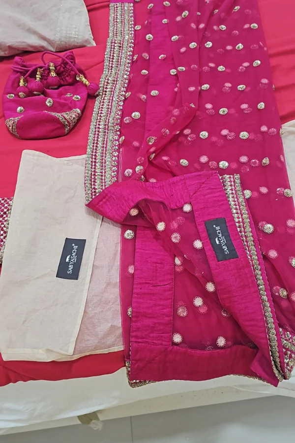 Sabyasachi Fuschia Pink bridal legenga - Image 6