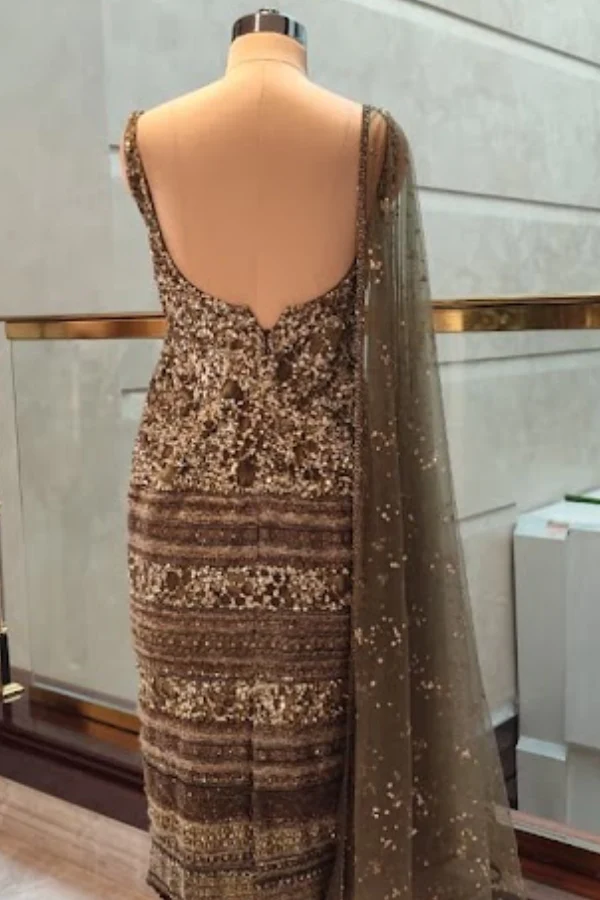 Sabyasachi Gold Embellished Suit Set - Image 4