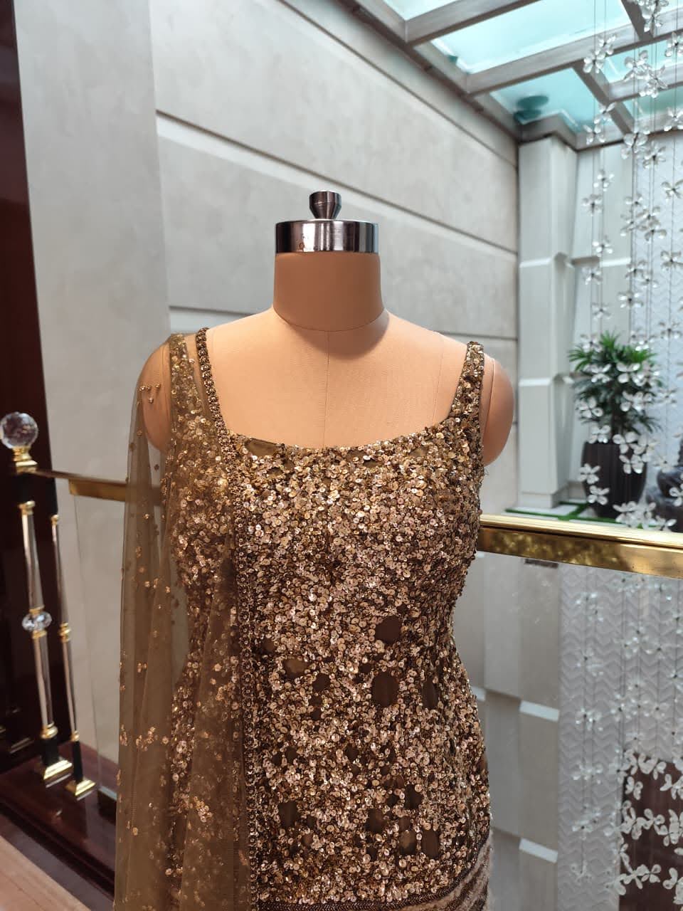 Sabyasachi Gold Embellished Suit Set - Image 5