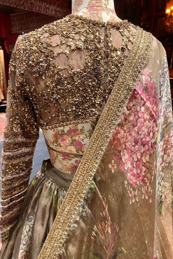 Sabyasachi Brown embroidered lehenga - Image 5