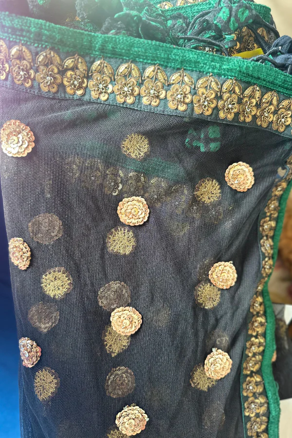 Sabyasachi green & pink anarkali set - Image 2
