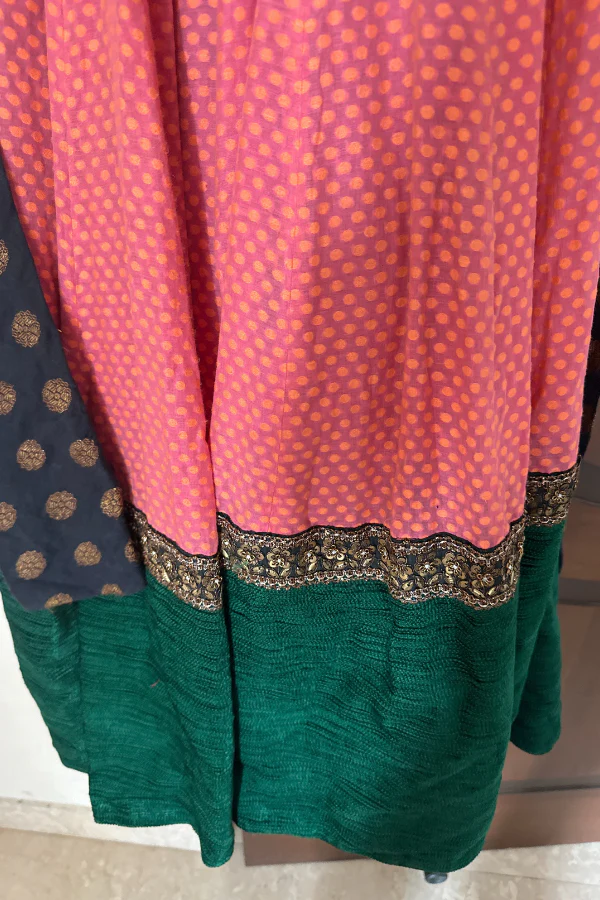 Sabyasachi green & pink anarkali set - Image 3