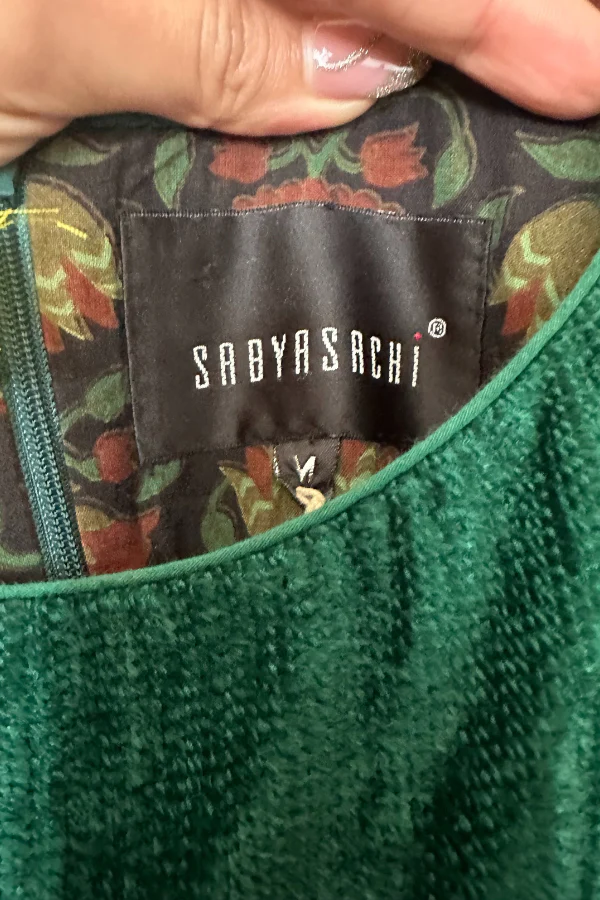 Sabyasachi green & pink anarkali set - Image 4