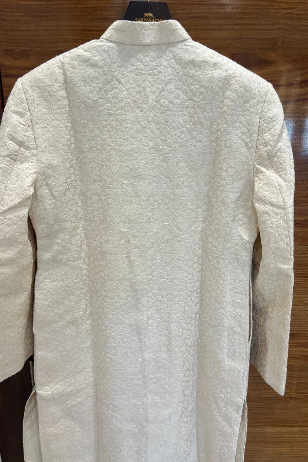 Sabyasachi ivory embroidered sherwani - Image 2