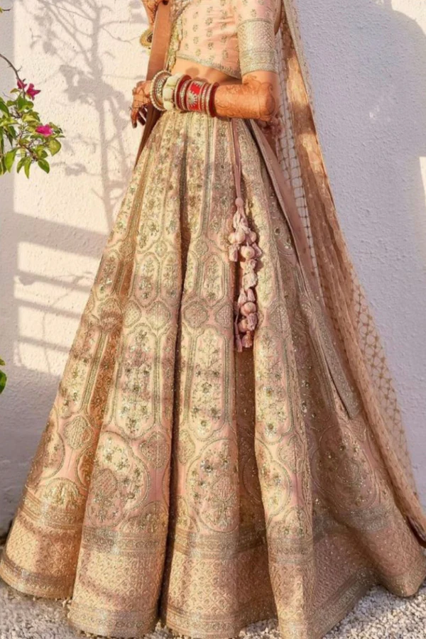 Sabyasachi pink embroidered lehenga