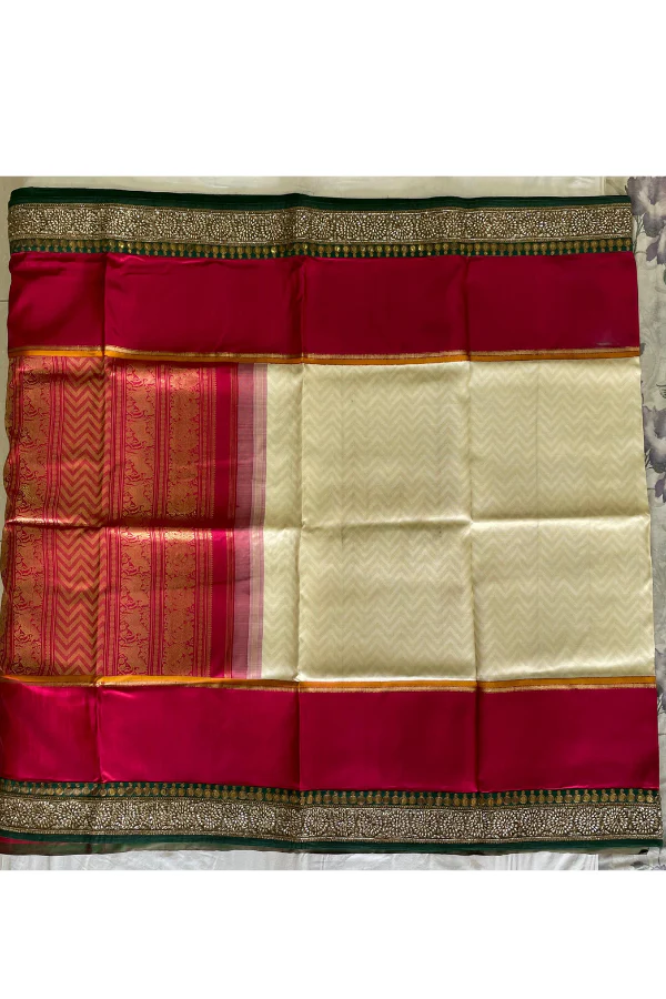 Sabyasachi red and white saree - Image 3