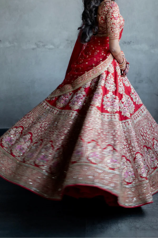 Sabyasachi red bridal lehenga - Image 3