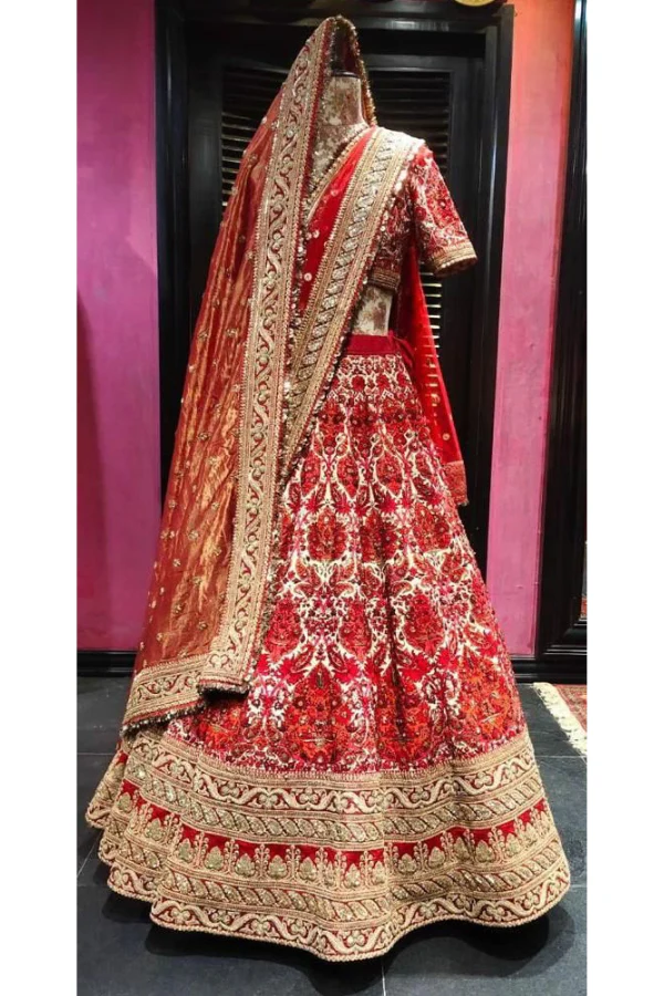 Sabyasachi red bridal lehenga - Image 3