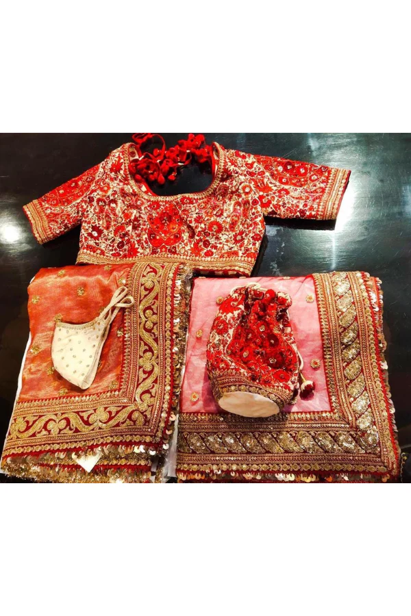 Sabyasachi red bridal lehenga - Image 5