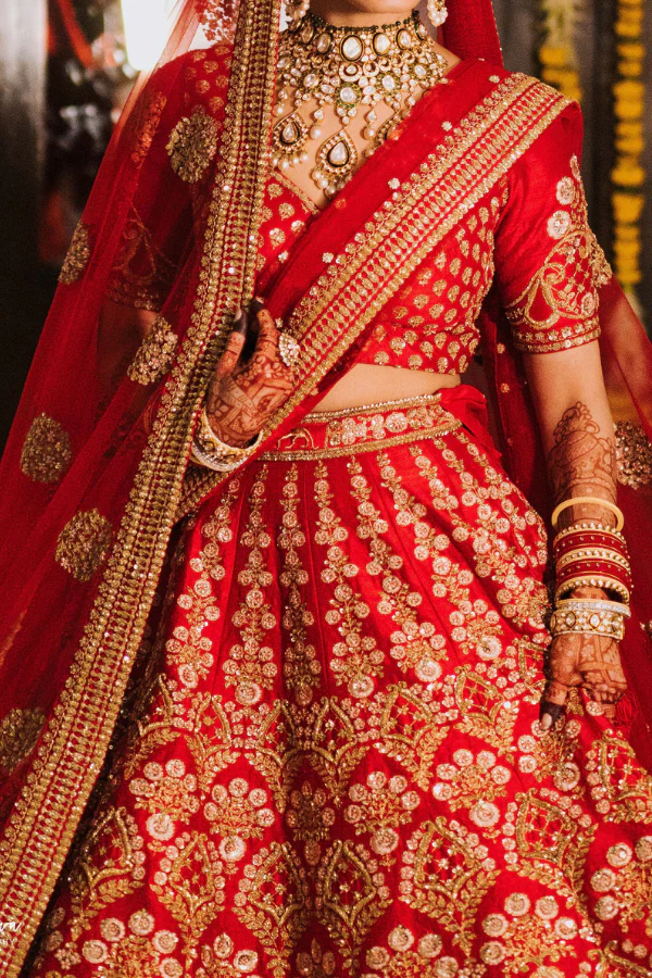 Sabyasachi red bridal lehenga - Image 3