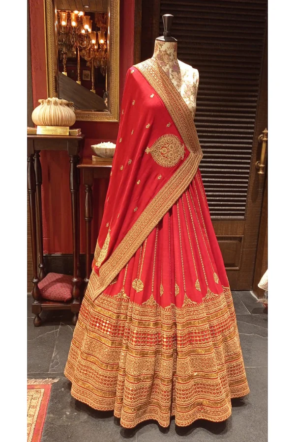 Sabyasachi red bridal lehenga - Image 2