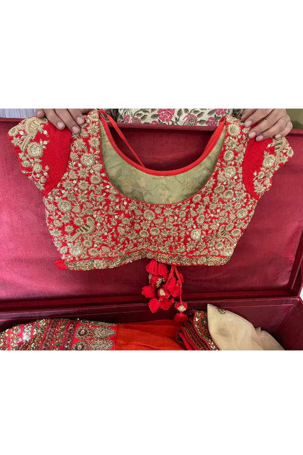 Sabyasachi red bridal lehenga - Image 3