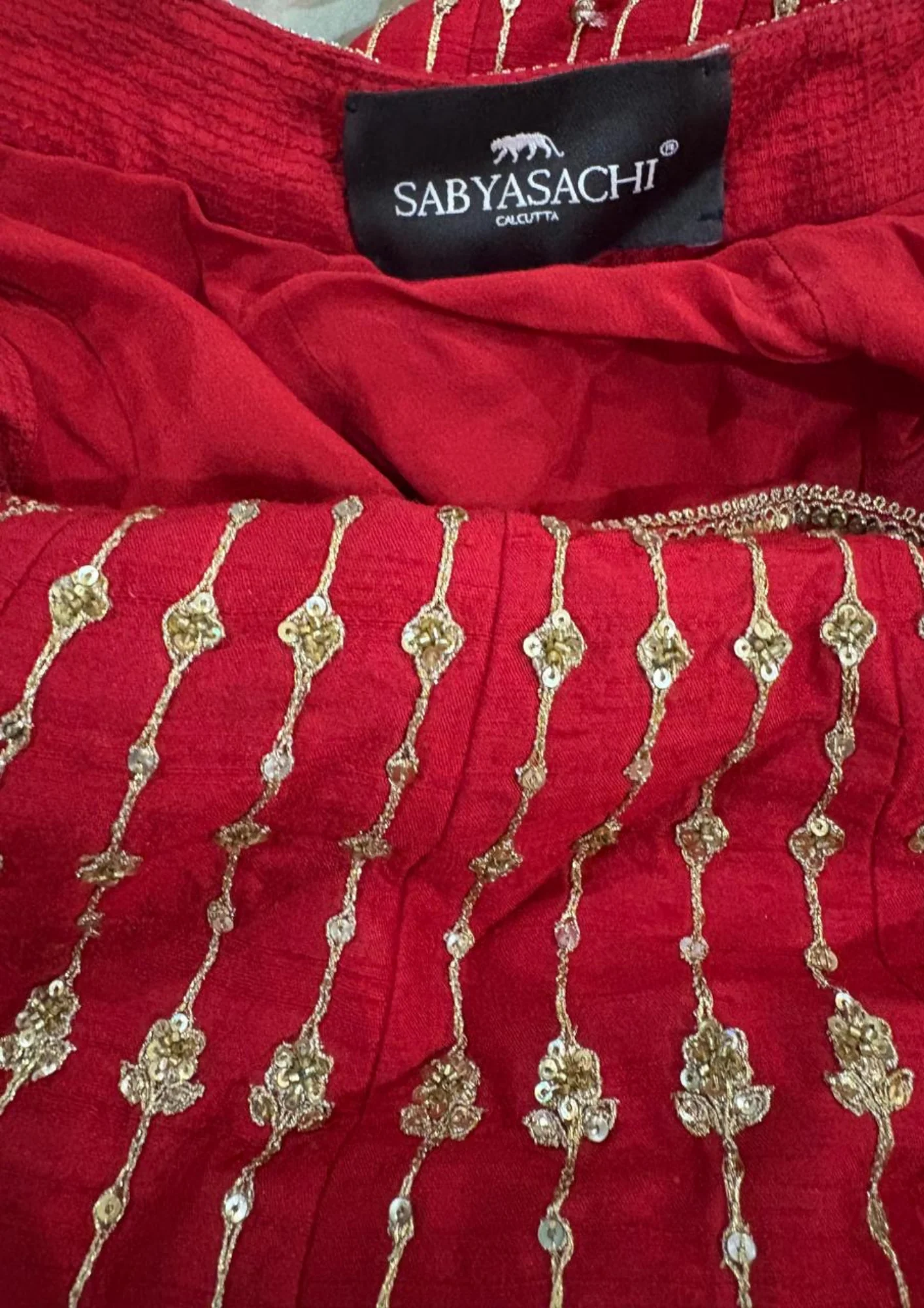 Sabyasachi red Bridal Lehenga Set - Image 5
