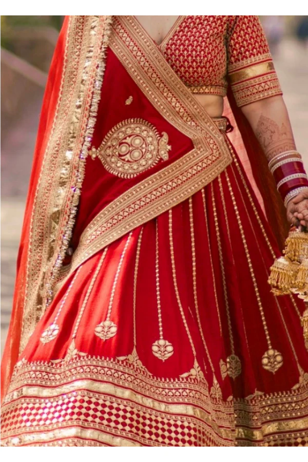 Sabyasachi Red bridal lehenga set - Image 2