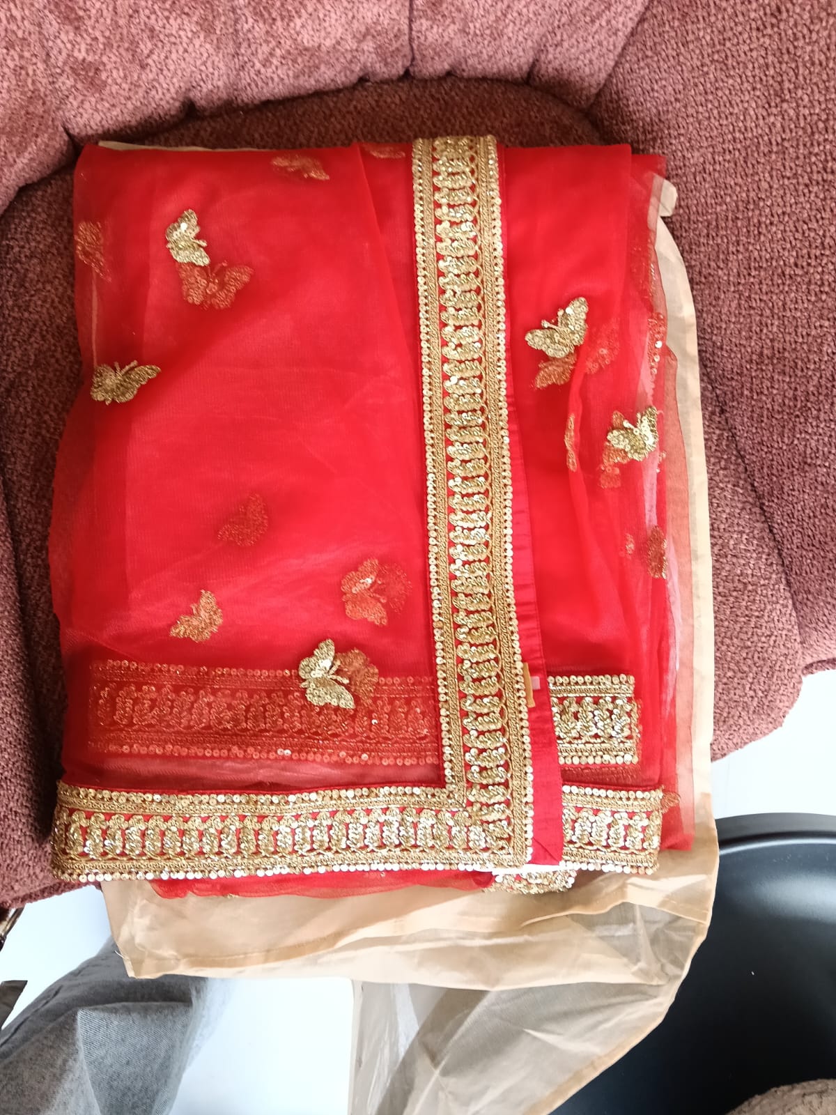 Sabyasachi Red Bridal Lehenga Set - Image 12