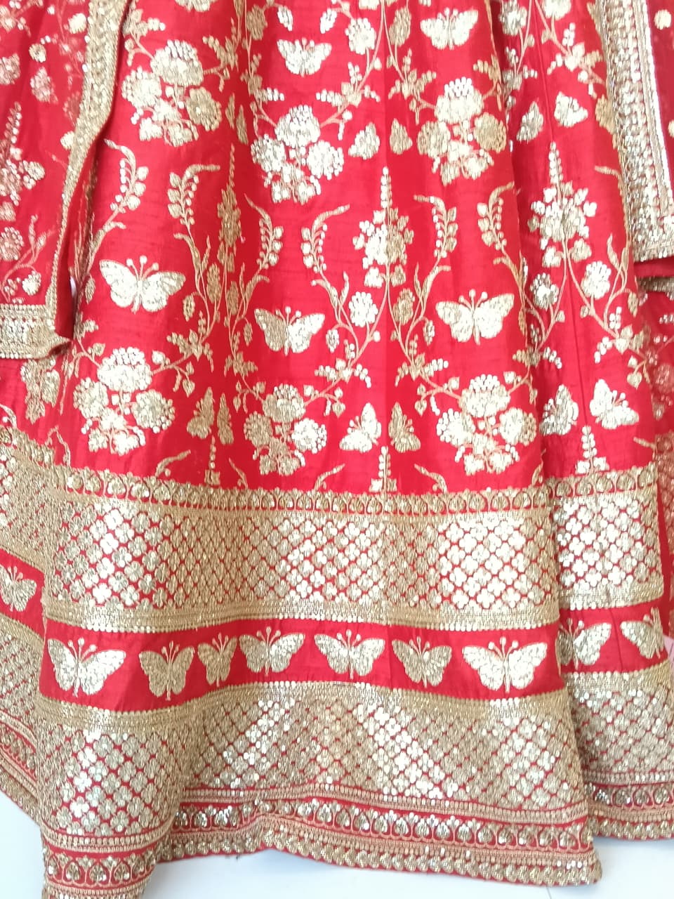 Sabyasachi Red Bridal Lehenga Set - Image 8