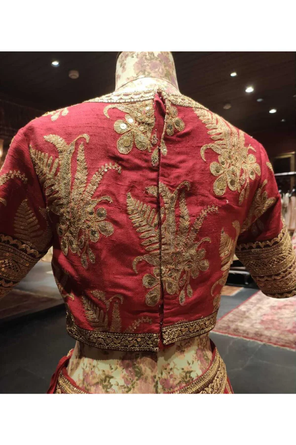 Sabyasachi Red embroidered bridal lehenga - Image 6
