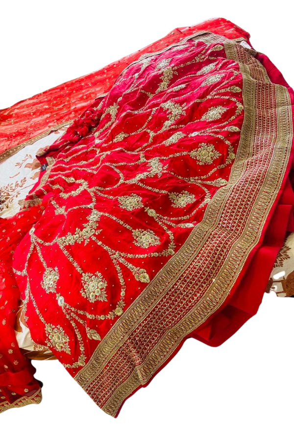 Sabyasachi Red embroidered bridal lehenga - Image 3