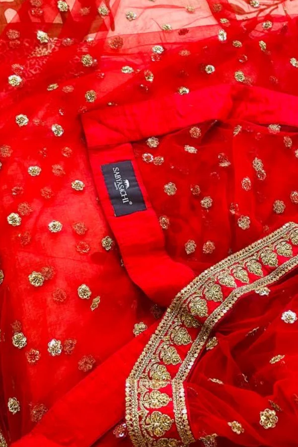 Sabyasachi Red embroidered bridal lehenga - Image 5