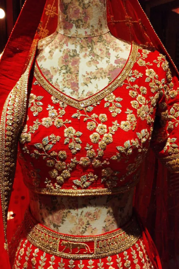 Sabyasachi red embroidered lehenga - Image 3
