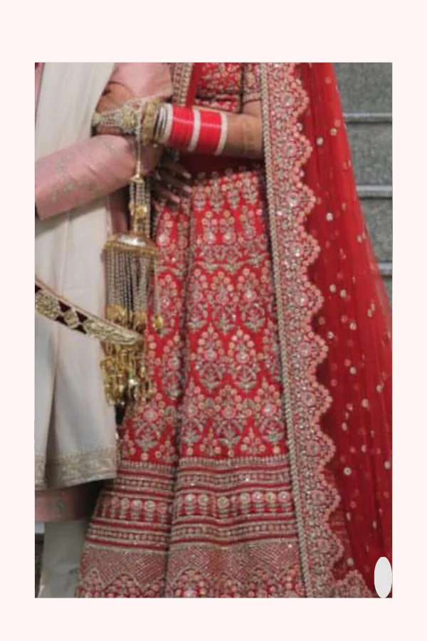 Sabyasachi red embroidered lehenga set - Image 2