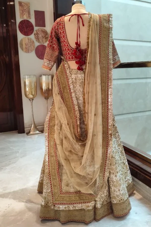 Sabyasachi Red & Gold Heritage Lehenga Set - Image 2