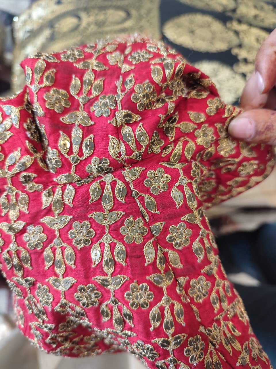 Sabyasachi Red & Gold Heritage Lehenga Set - Image 6