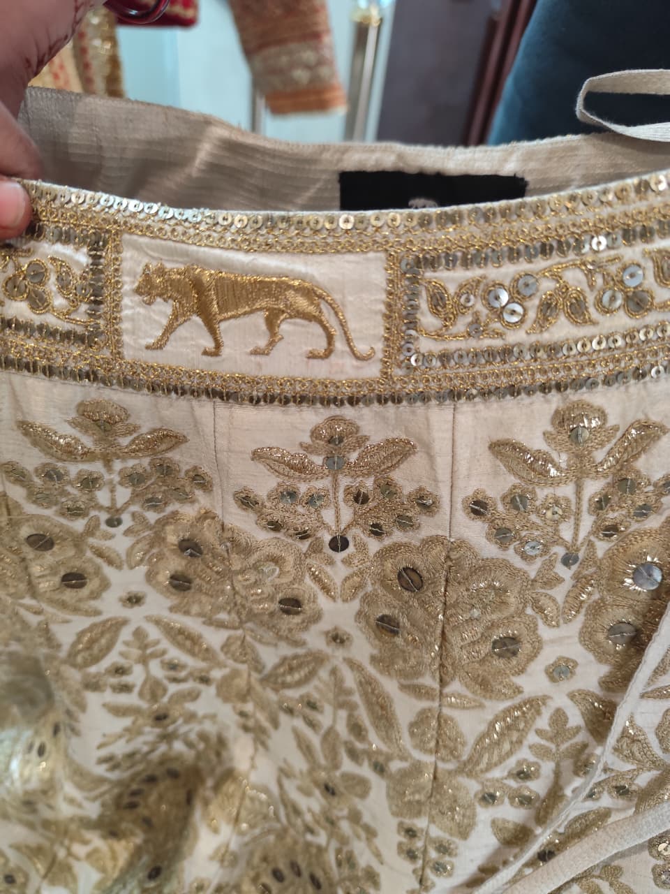 Sabyasachi Red & Gold Heritage Lehenga Set - Image 8