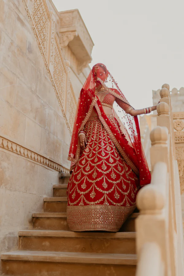 Sabyasachi Red Lehenga Set - Image 2