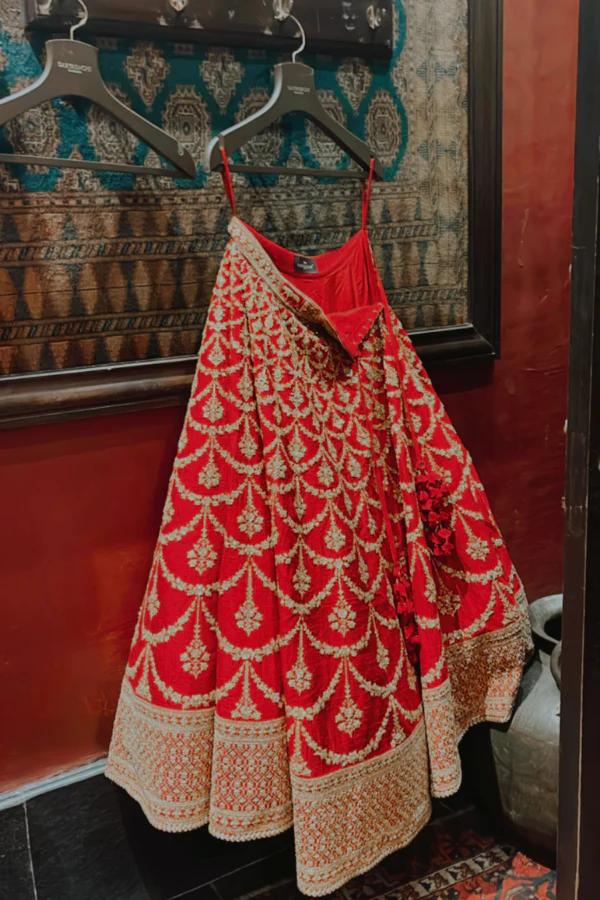 Sabyasachi Red Lehenga Set - Image 3