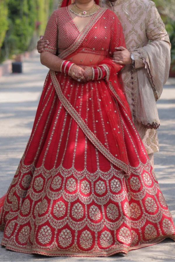 Sabyasachi Red Lehenga Set