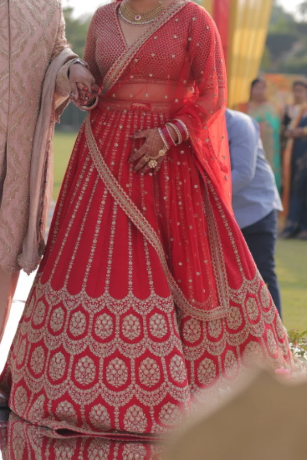 Sabyasachi Red Lehenga Set - Image 3