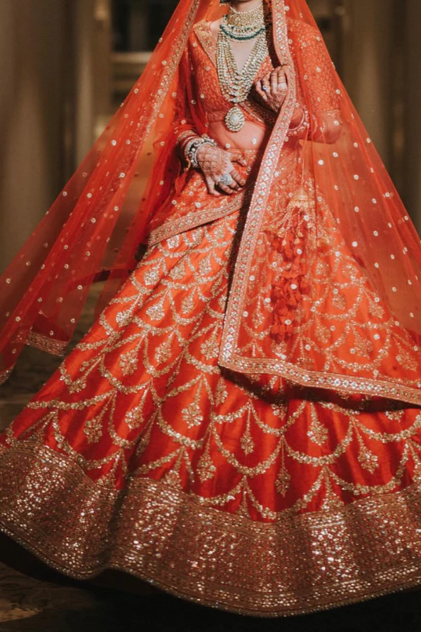 Sabyasachi Red Rang Mahal Lehenga Set