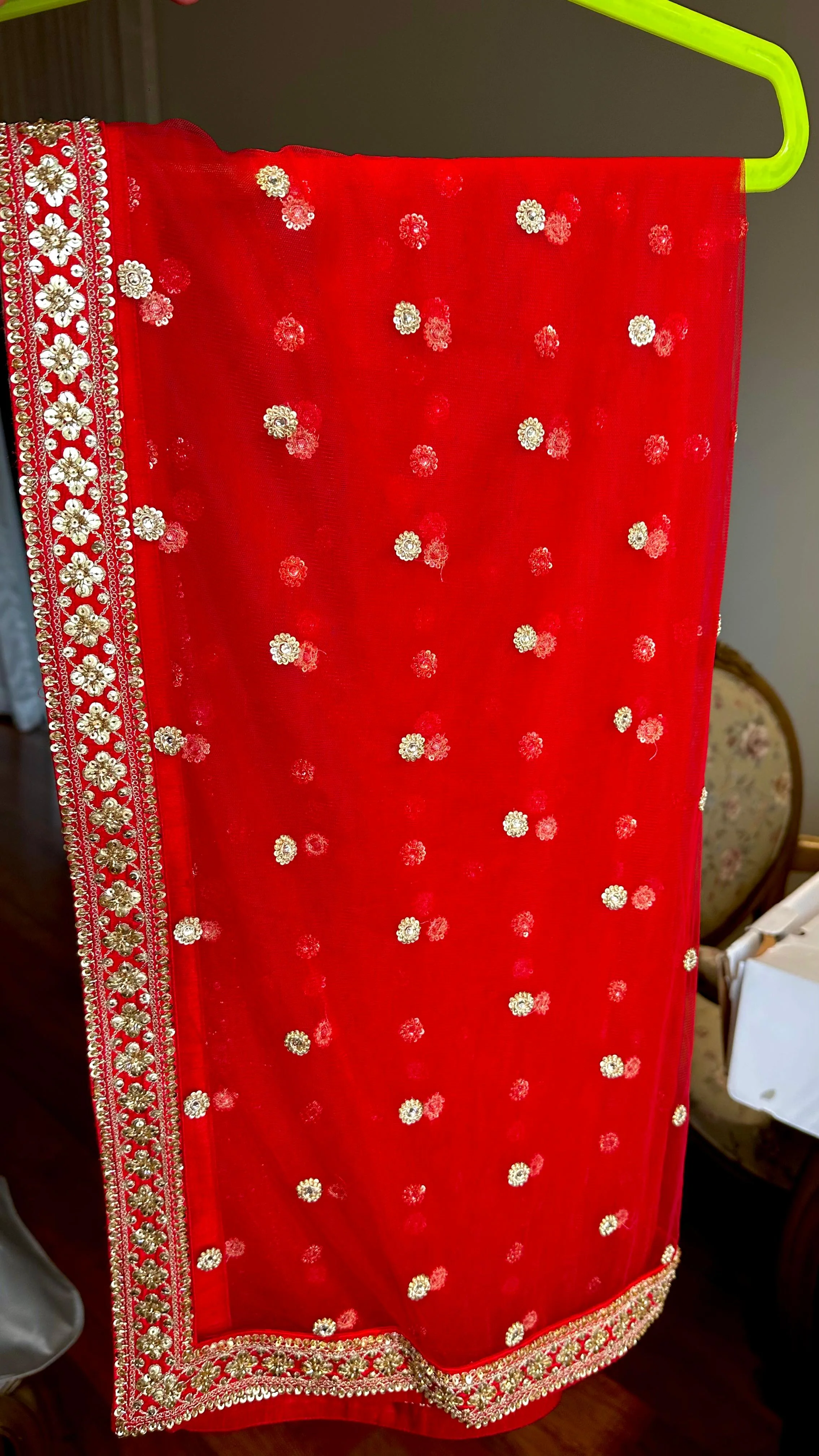 Sabyasachi Red Rang Mahal Lehenga Set - Image 10