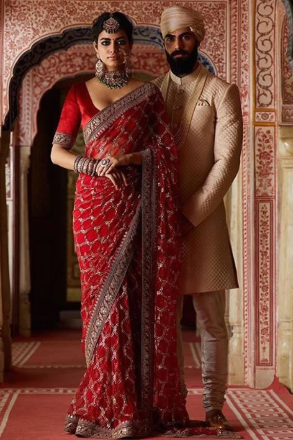 Sabyasachi Red Saree