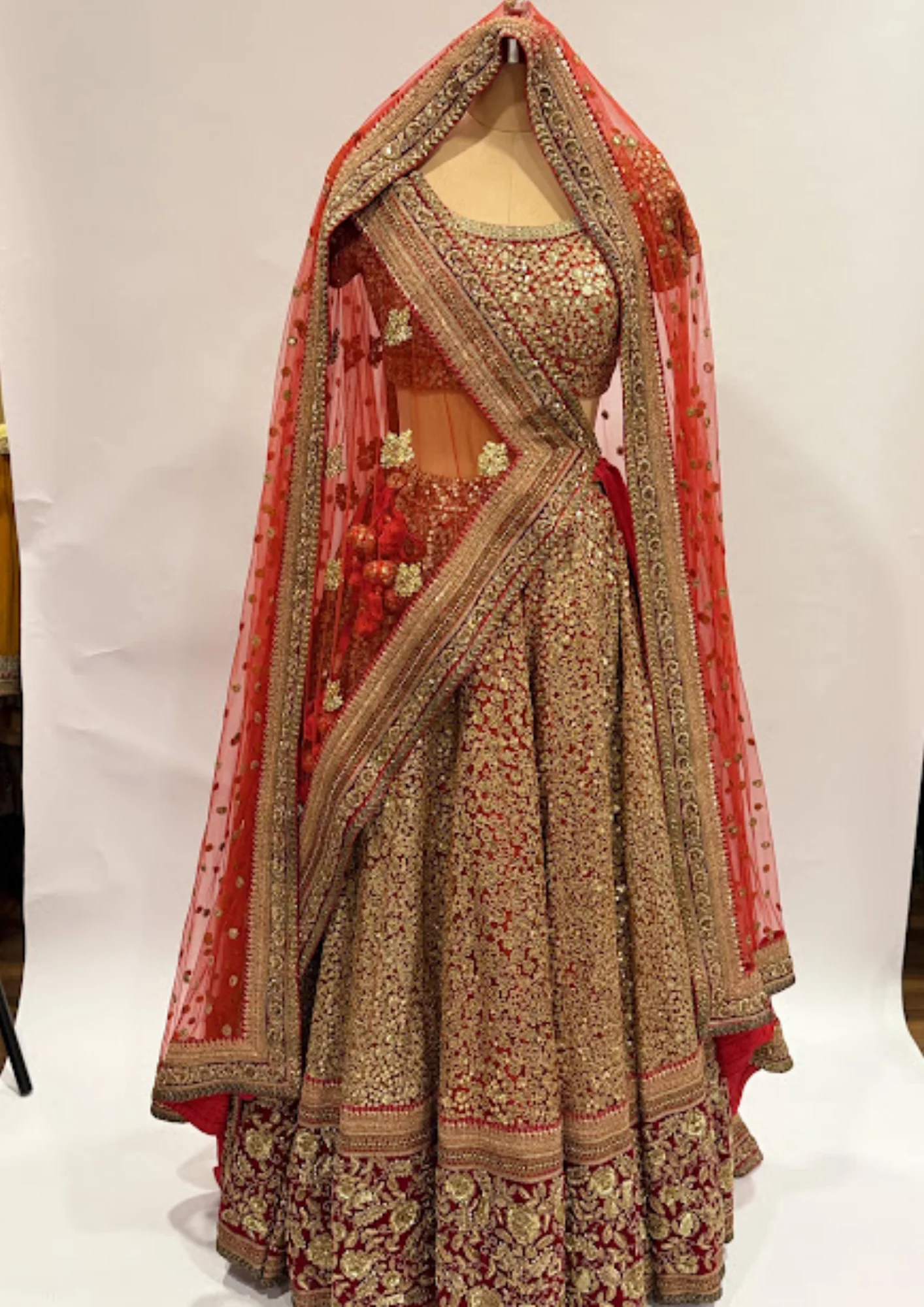 Sabyasachi Regal Red Bridal Lehenga Set