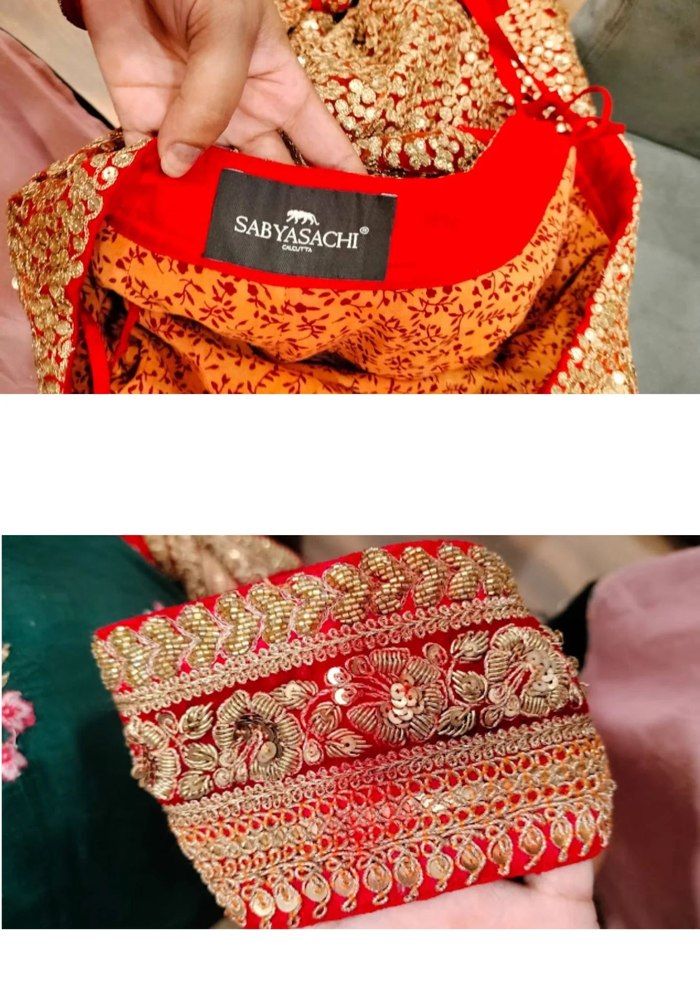 Sabyasachi Regal Red Bridal Lehenga Set - Image 5