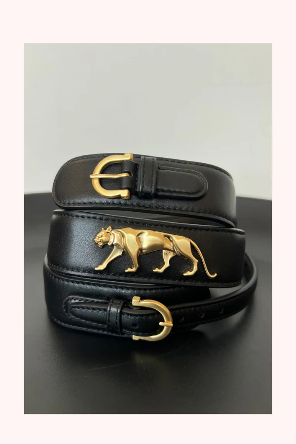 Sabyasachi Royal Bengal Tiger Leather Belt Size 34