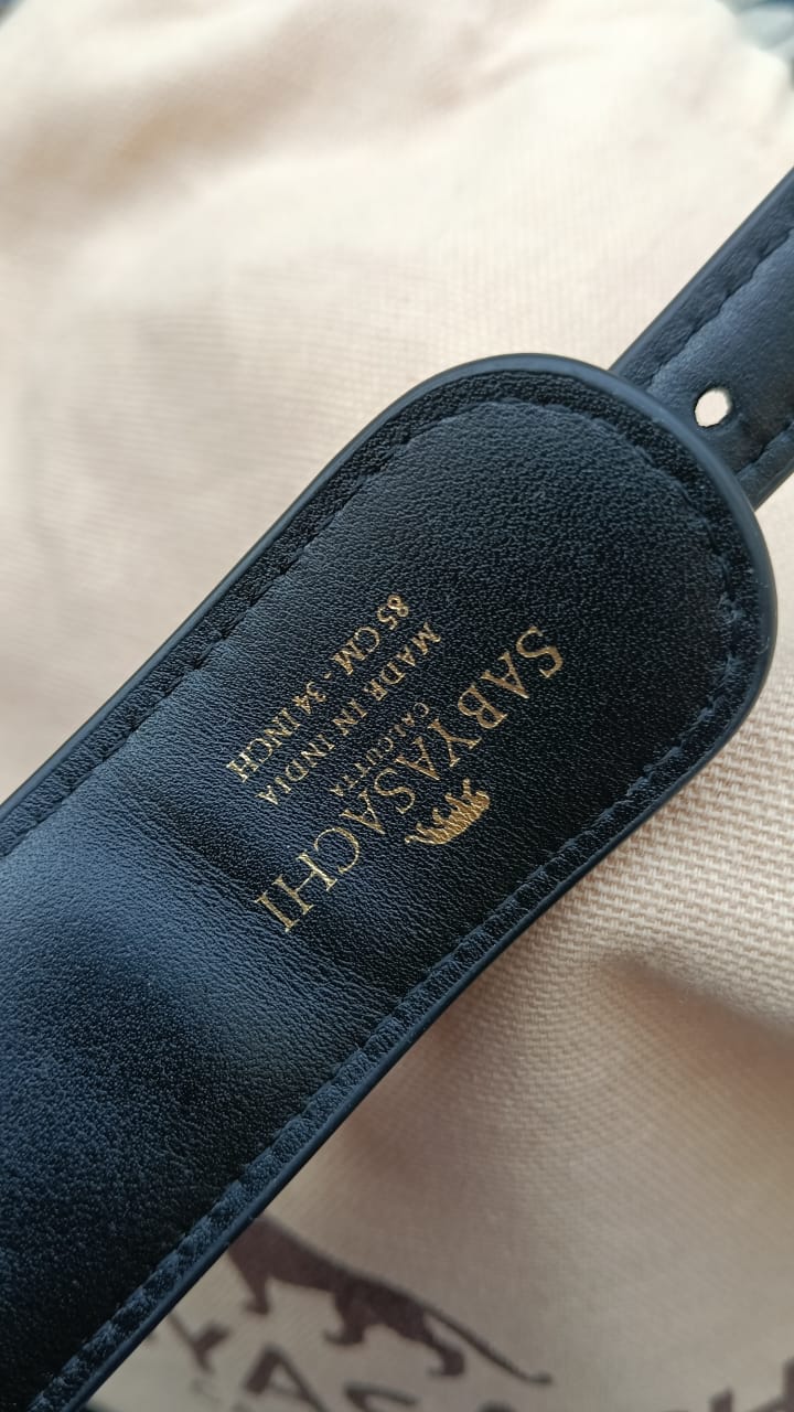 Sabyasachi Royal Bengal Tiger Leather Belt Size 34 - Image 6