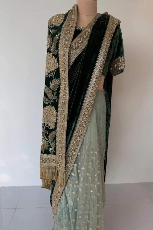 Sabyasachi Embellished Saree Set - Image 3