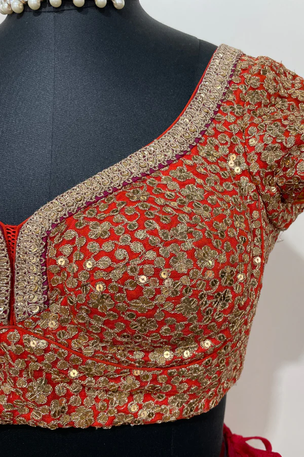 Sabyasachi velvet lehenga - Image 3