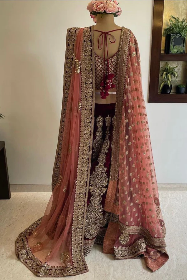 Sabyasachi Velvet Lehenga Set - Image 2
