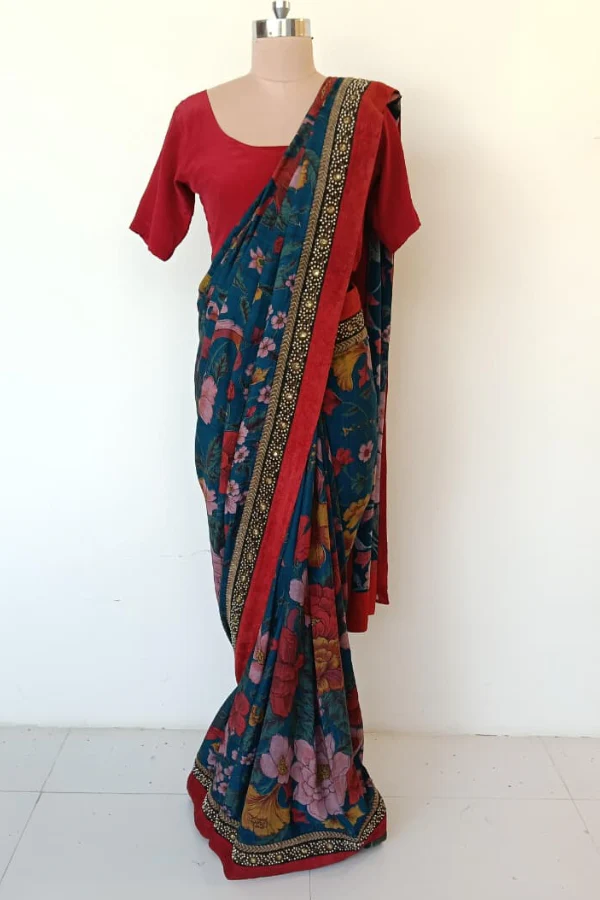 Sabyasachi Vintage Floral Saree - Image 2