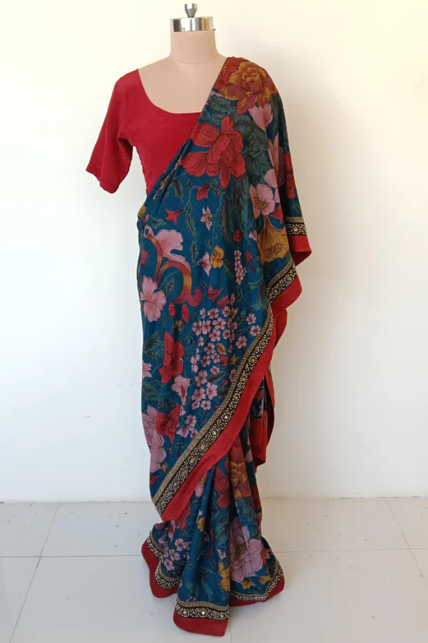 Sabyasachi Vintage Floral Saree - Image 3